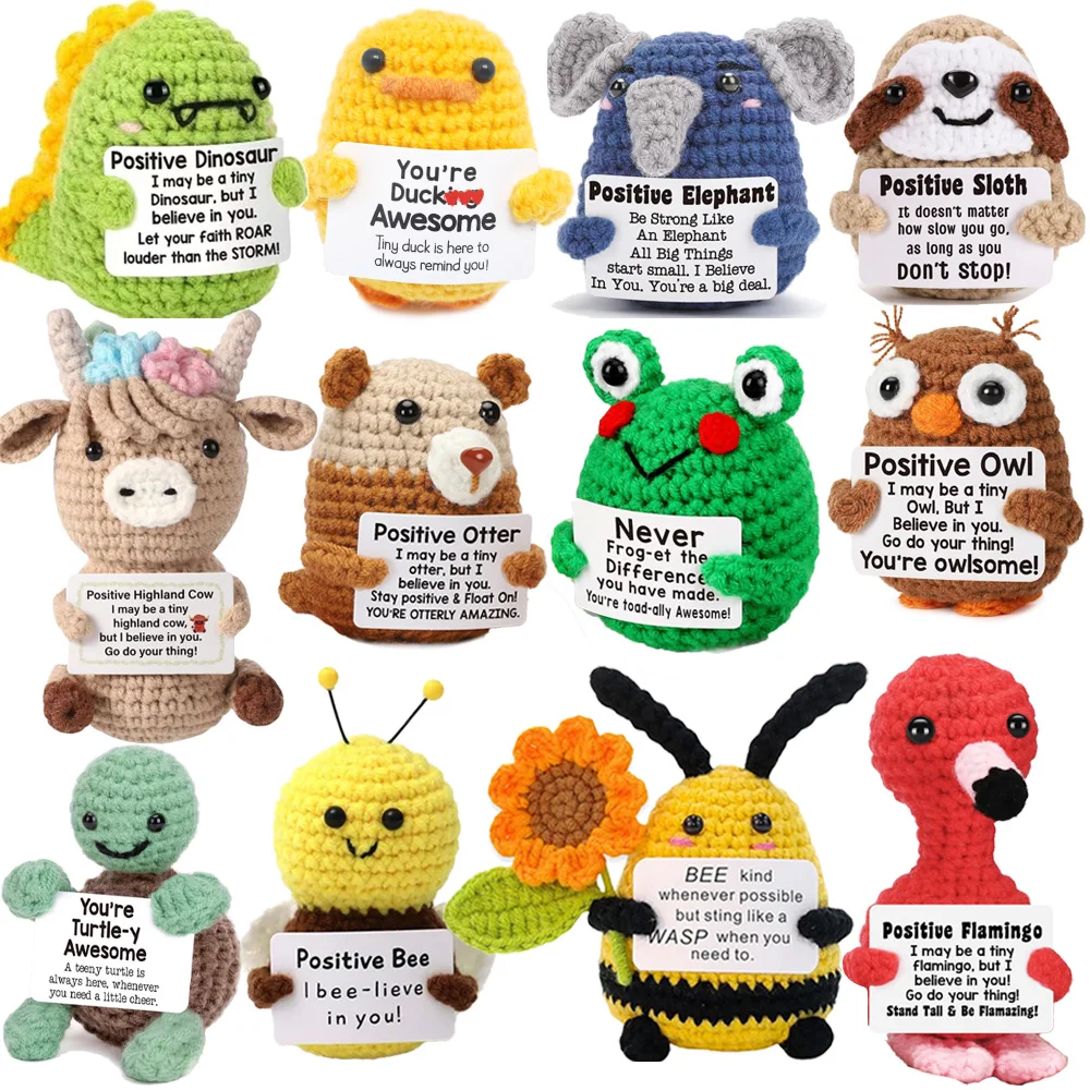 Funny Emotional Positive Crochet Sloth Christmas Ornaments Crochet Gift Desk Decor Thank You Teacher Appreciation Gifts Women