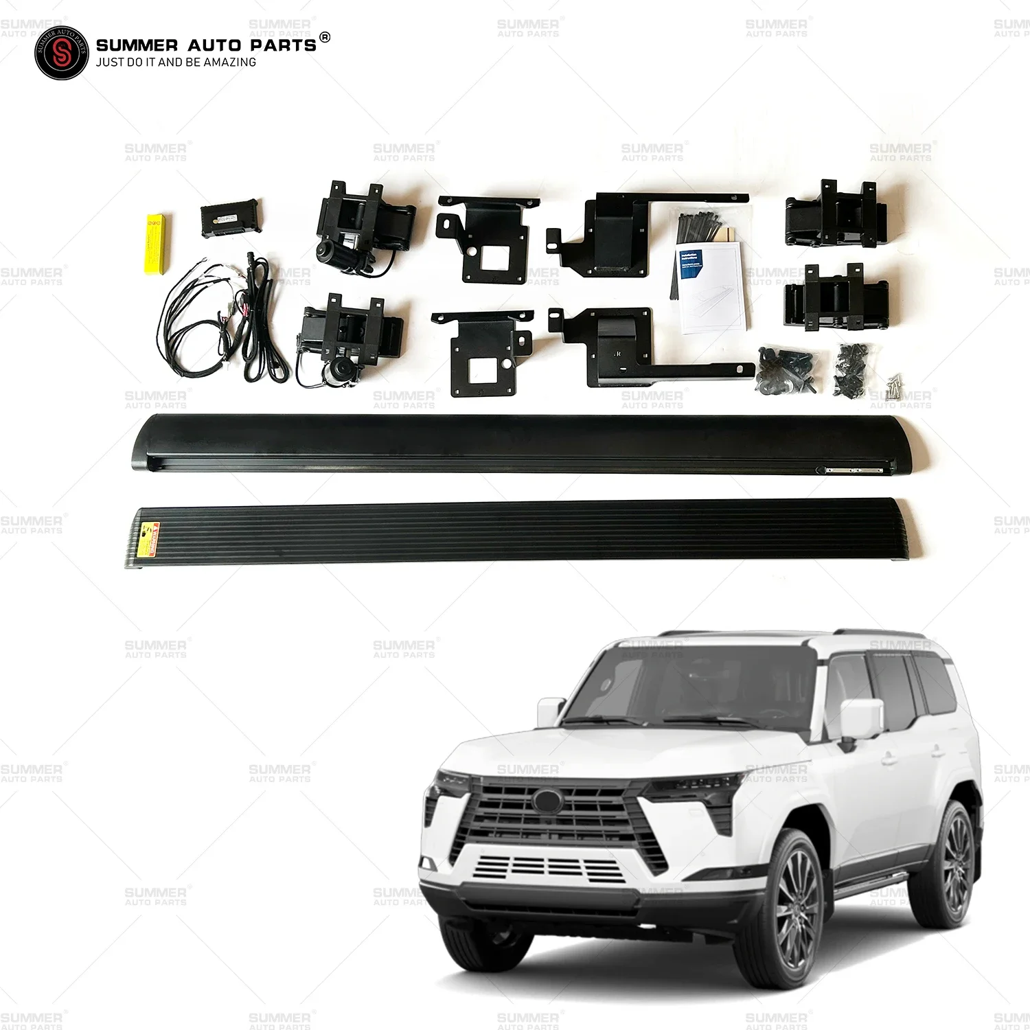 New Aluminum Retractable Side Steps Automatic Electric Power Running Boards With Side Skirt for Lexus Gx550 Accessories