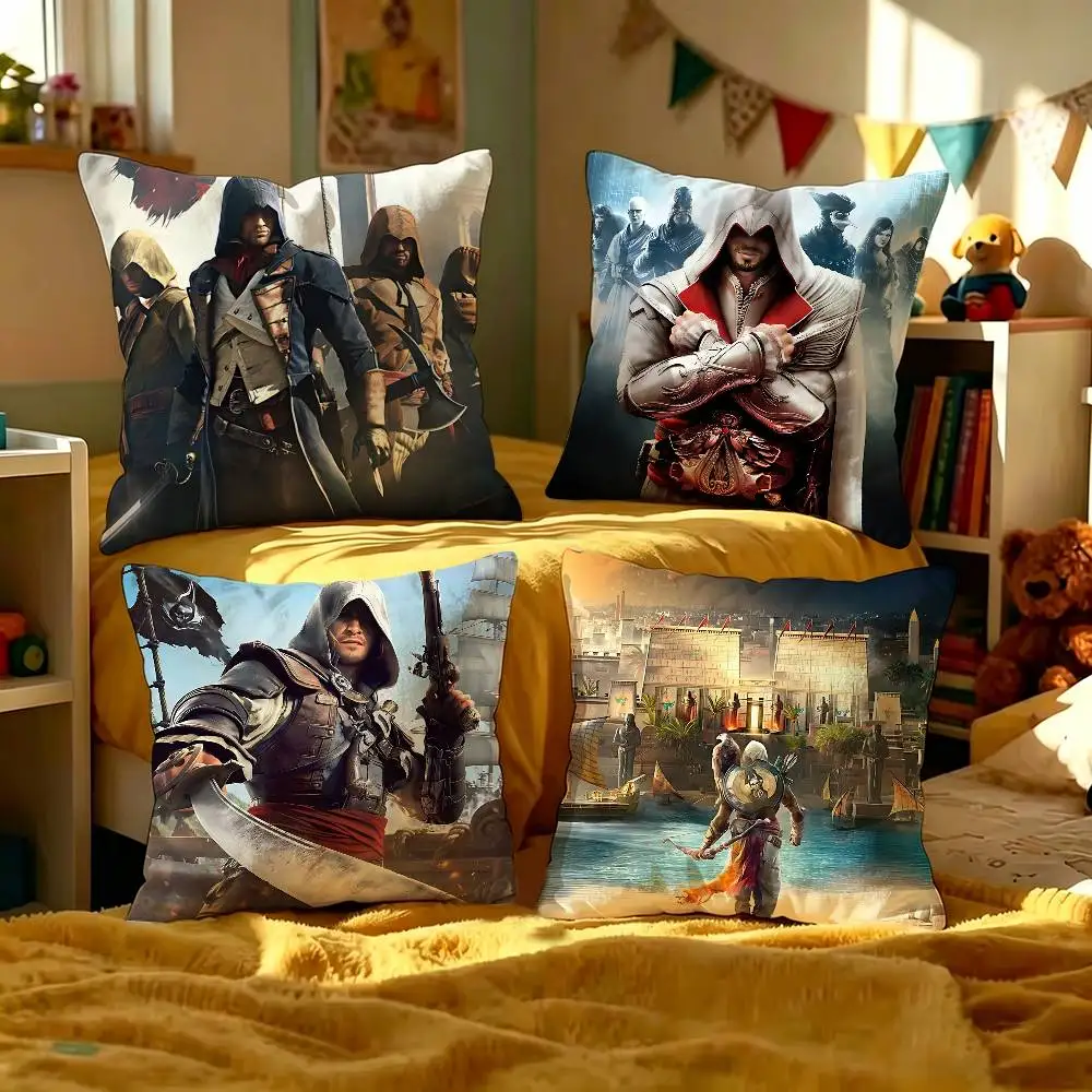 Game A-Assassins C-Creed Personalized Pillow Cover Kids Bedroom Wild Party Decor Pillowcase kid Birthday shower Gift