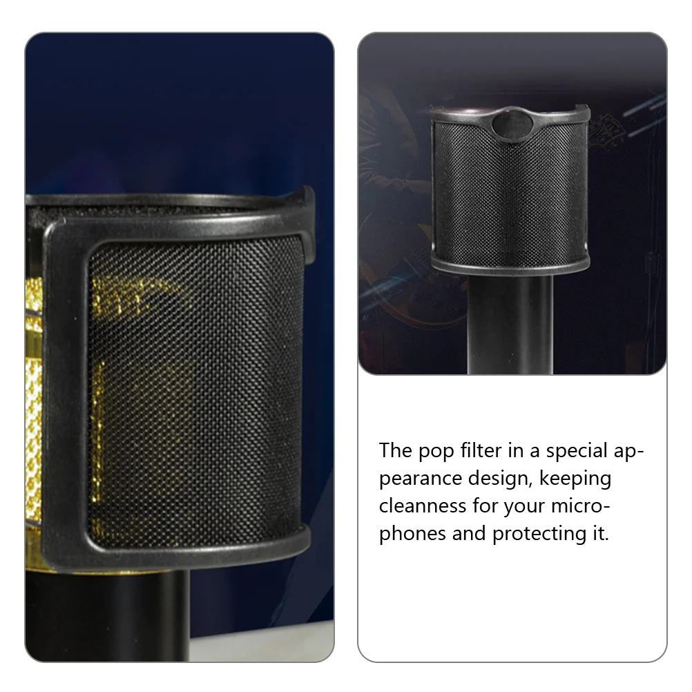 

Metal Mesh Pop Filter For Microphone Windscreen Mic Shield Recording Broadcast Singing Gaming Anti-Plosive Noise Portable Vocal