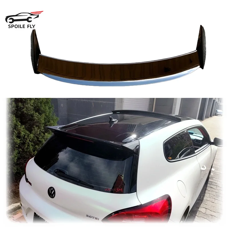 2009 To 2017 For Volkswagen Scirocco R 2 Door VOTEX Style Car Rear Wing Roof Spoiler Glossy Black High Quality ABS Body Kit