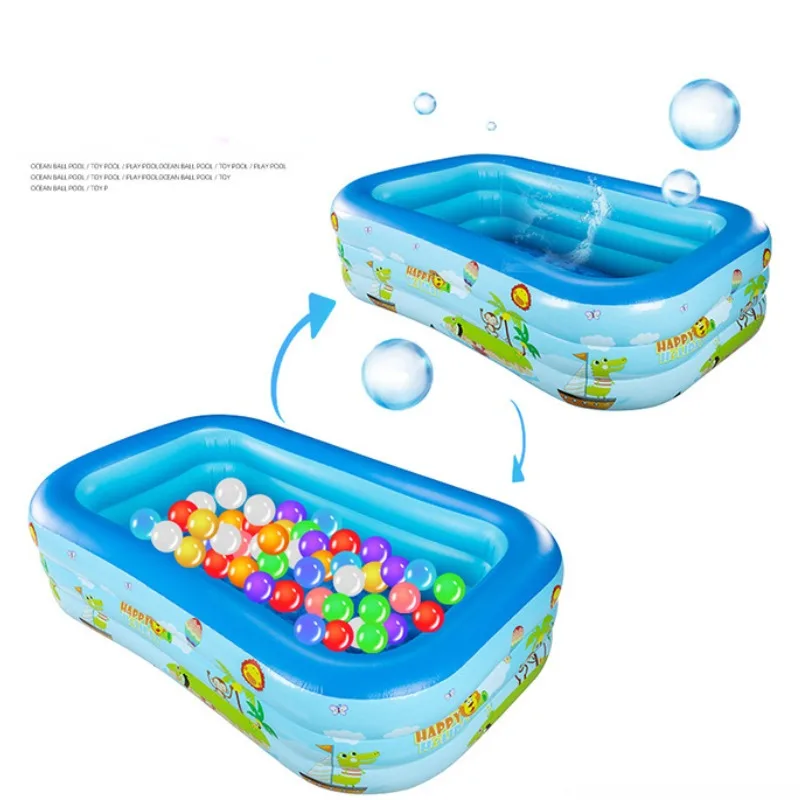 Large Inflatable Outdoor Ocean Ball Swimming Pool Family Padding Pool PVC Inflatable Framed Summer Water Park Children Bathtub