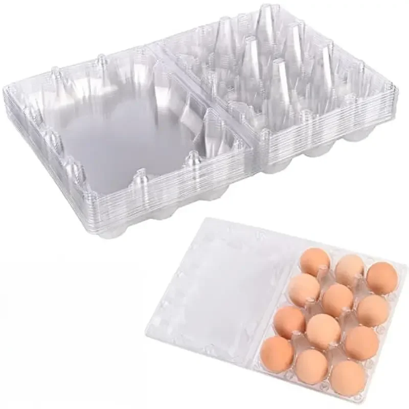 5/10PCS Plastic Disposable Egg Tray Transparent  Anti Drop Anti Pressure Egg Storage Box Kitchen Egg Protection Packaging Boxes