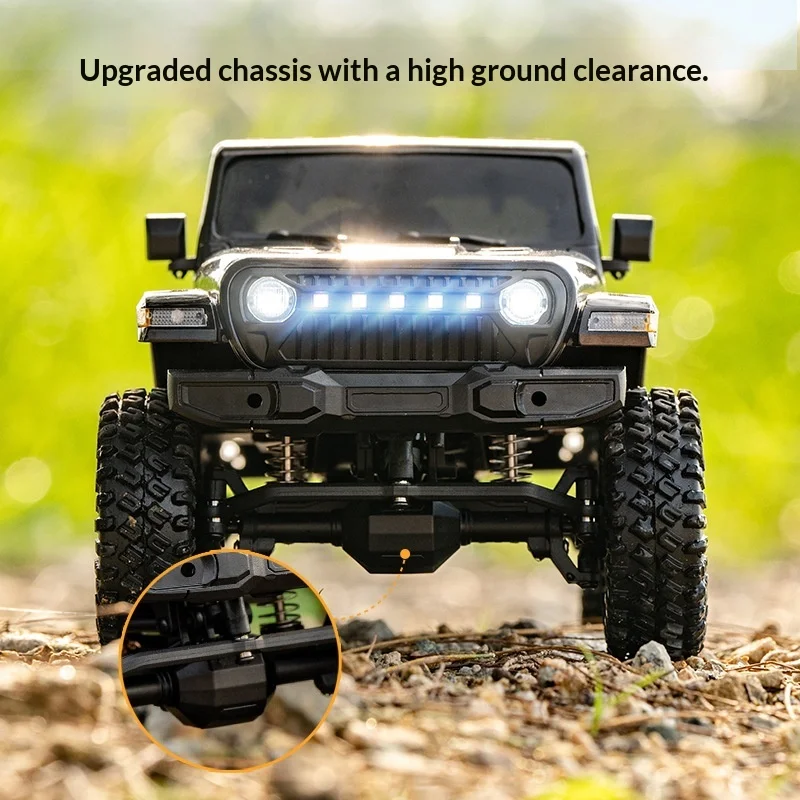 JJRC 4WD RC Car Full Proportion Simulation Wrangler Off Road Climbing Vehicle Remote Control Car Model With LED Light