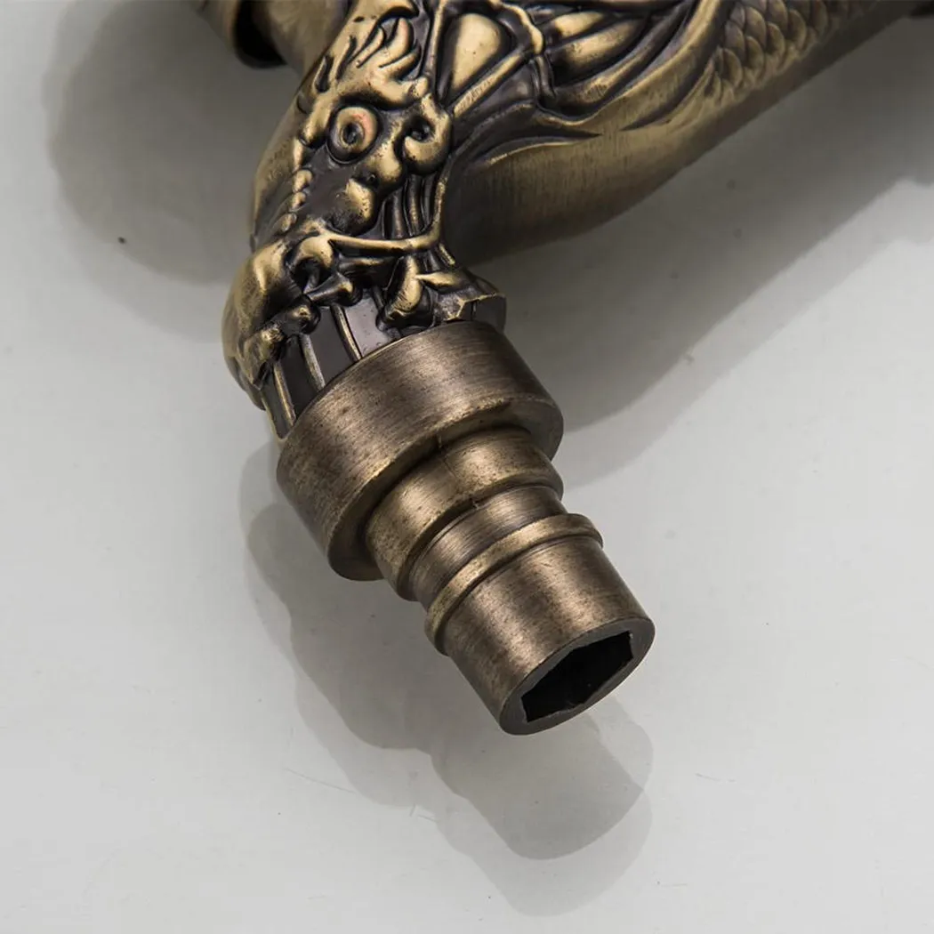 

Antique Bronze Wall Mount Bibcock for Garden Outdoor Water Access Decorative Faucet Made of Zinc Alloy with Single Handle