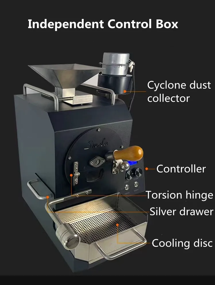 Máquina elétrica comercial pequena profissional para torrar grãos de café, durável, 300g, torrador de café para uso comercial