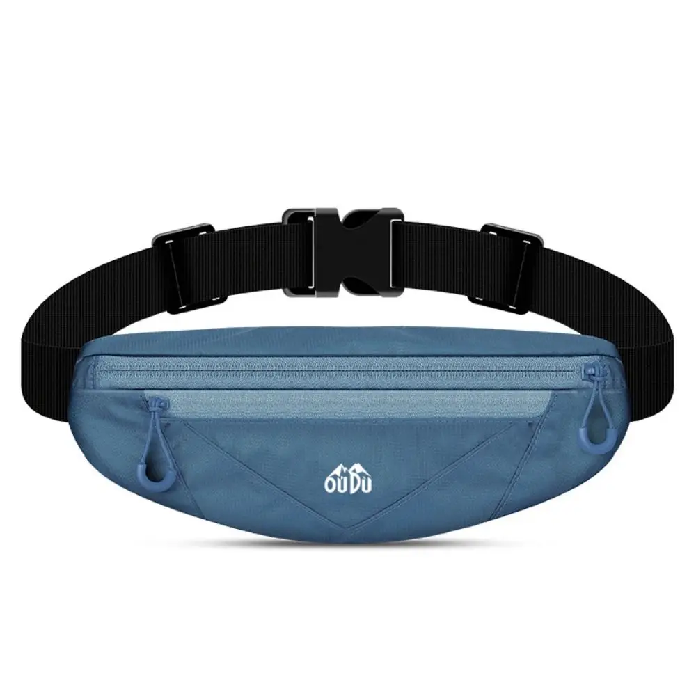 Ultra-Thin Sports Waist Bag Double Zipper Pocket Waterproof Mobile Phone Waist Bag 7-Inch Size Adjustable Running Waist Bag Yoga