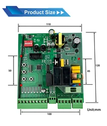 Universal version Sliding gate opener pcb circuit board controller AC Placa para Puertas Correderas Placa de control