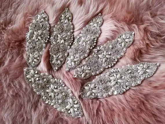 

1pcs encrypted bead water drill patch Bridal rhinestone belt waist seal shoulder strap accessories patches for clothing