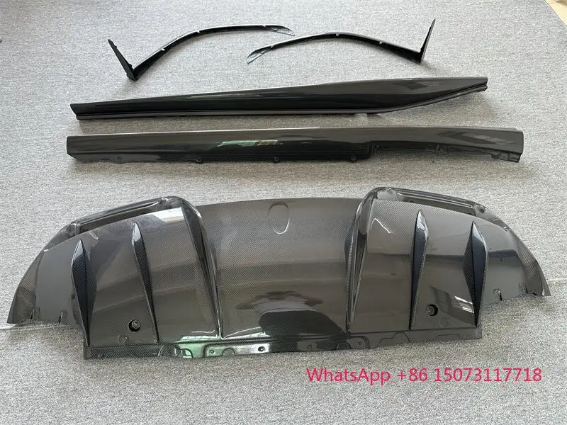 OEM نمط أجزاء السيارة الخارجية Bodykit ل 296 GTB 3K ألياف الكربون المصد الأمامي زوايا التنانير الجانبية لوحة المحرك طقم الجسم #6