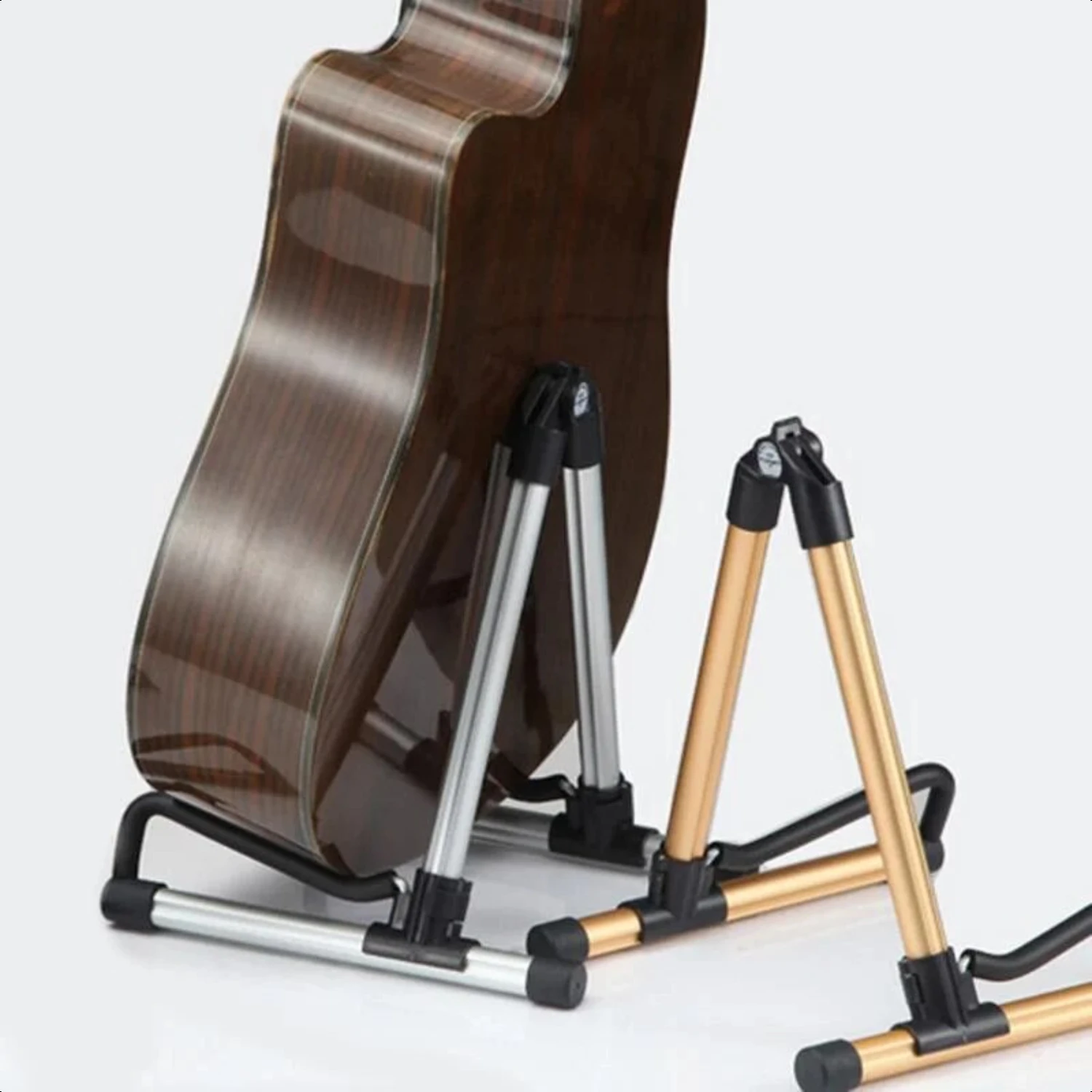 

Guitar Stand Aluminum Alloy Foldable Removable A- Frame Guitars Bass Ukulele Portable Bracket