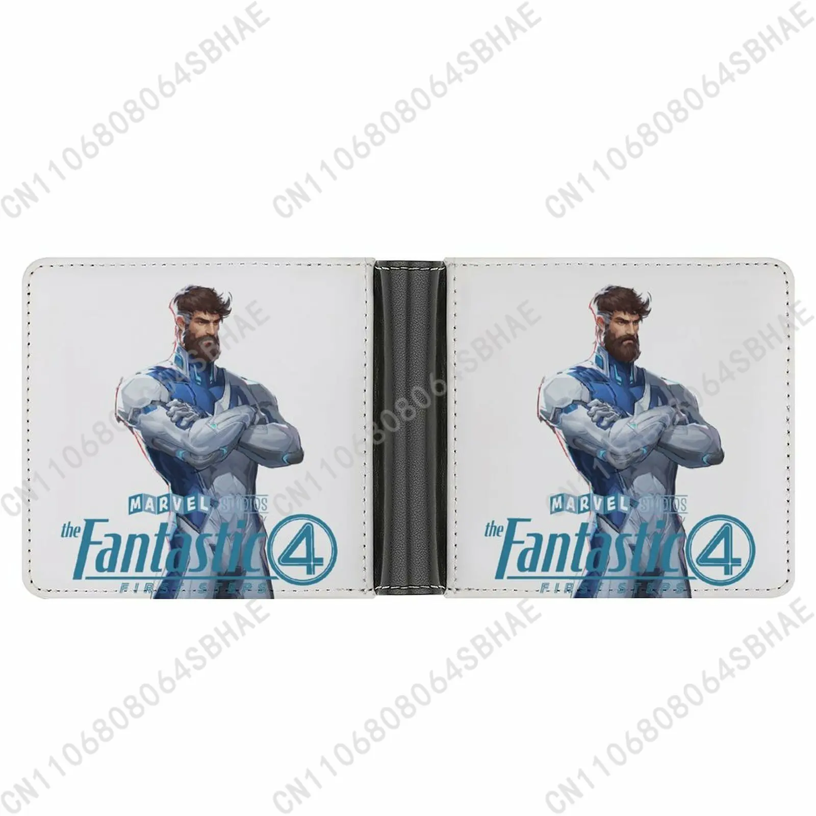 

Marvel Mister Fantastic Trendy Leather Wallet Teenage Male Woman Slim Credit Card Holder Small Purse Daily Use Cosplay