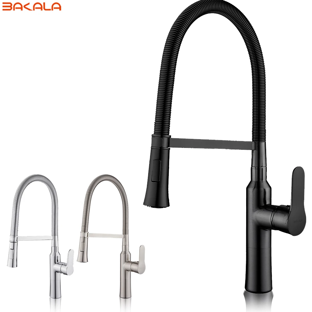 

BAKALA Torneira Cozinha Kitchen Faucets Hot And Cold Water Chrome Basin Sink Square Cozinha Taps Mixers Torneira De Cozinha