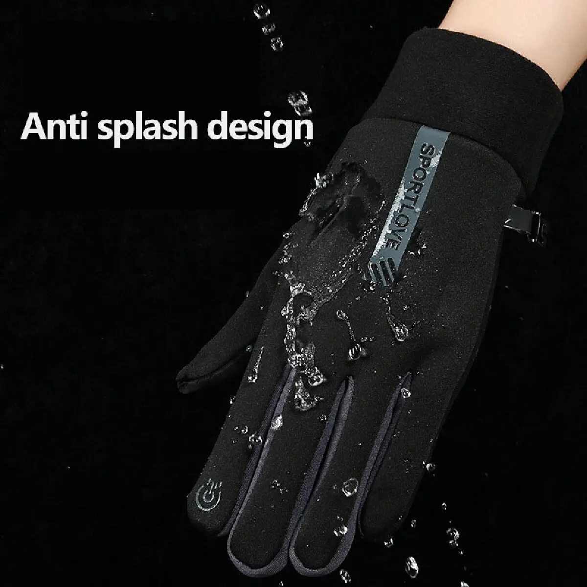 Winter Cycling Gloves With Wrist Support Touch Screen non-slip Bicycle Thermal Fleece Cold Resistance Wind Waterproof Mittens image 5