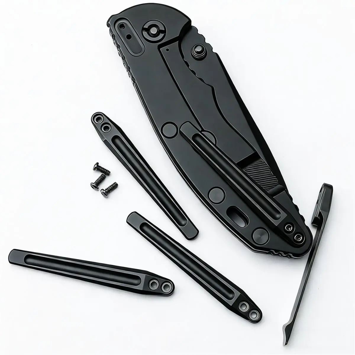 AFOURT-Klappmesser-Zubehör für Hd XM18, XM24 – Titan-Taschenclip mit tiefer Tragelänge und Rückenklammer, Gold – Detail 8