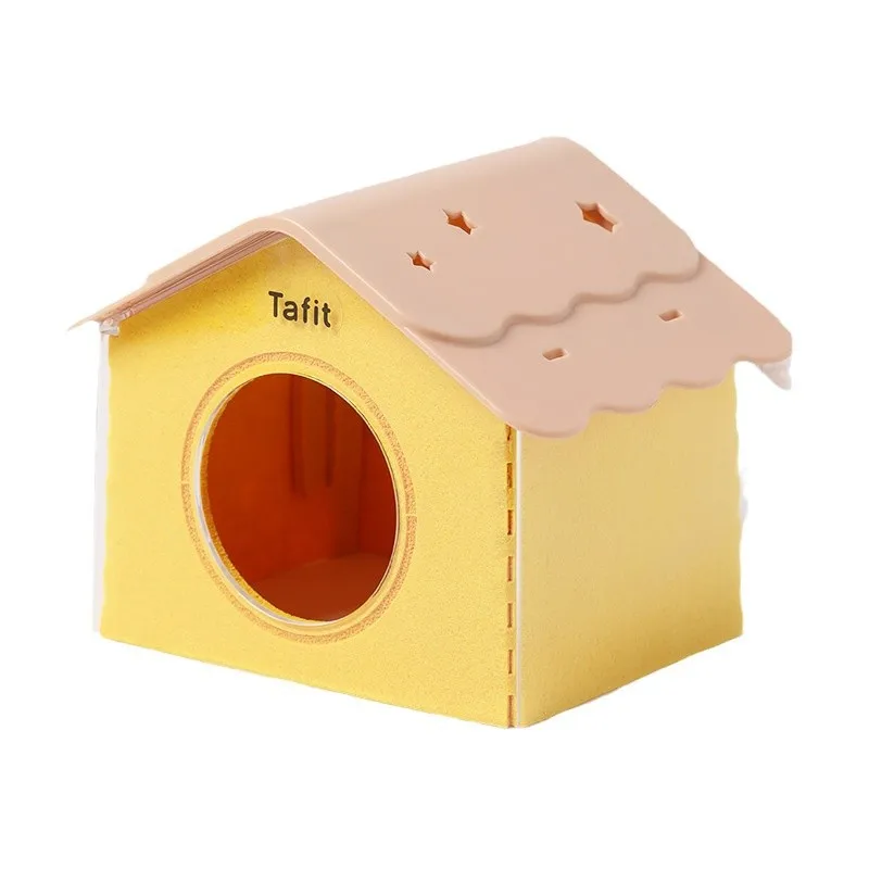 

Hamster Hideaway Nest Cage Decoration Warm Cute Pet Supplies Plastic Unique Design Easy to Clean for Hamster Fairy Tale Town