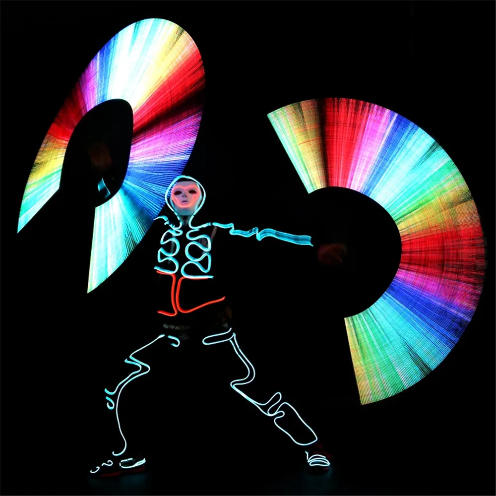 Magicool Acrylic 47cm Length 80 Pixels Glowing Led POI Stick Programmable USB Charger Bar Stage Show DJ Christmas Lighting Props