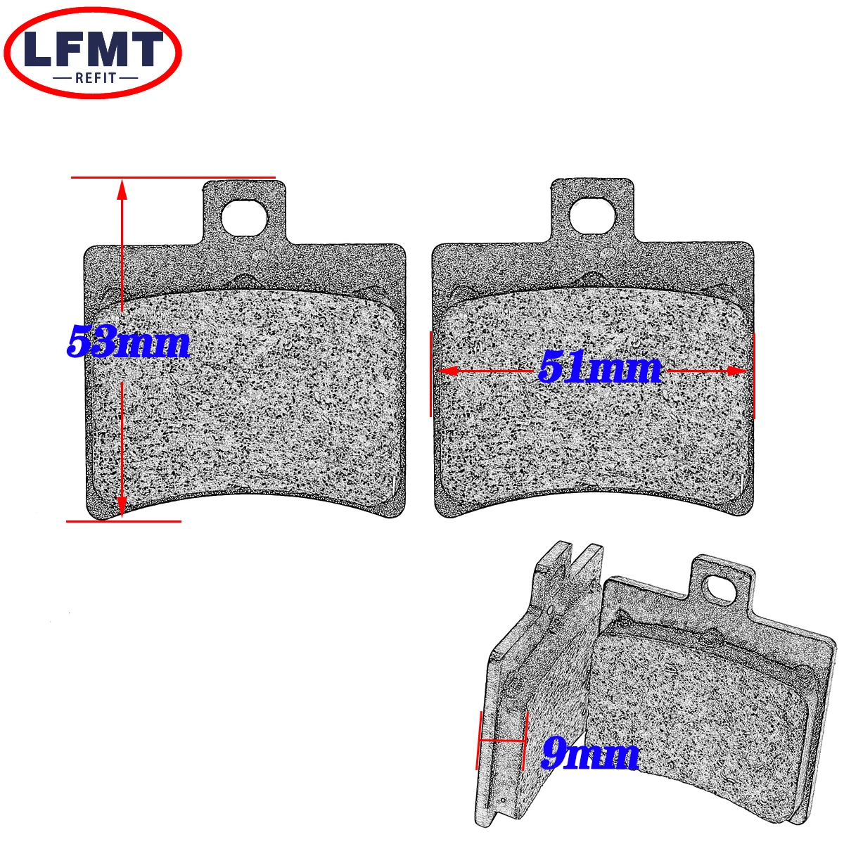 Motorcycle electric bike universal brake pad front and rear combination parts For Generic KSR Moto CODE 125/150 Benelli VLM