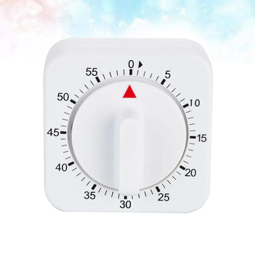 Mechanical Kitchen Timer Square 60 Minutes Cooking Countdown Clock Easy Operation No Battery Needed for Home Restaurant Kitchen