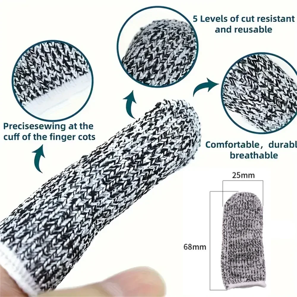 Anti-Cut Finger Cover Finger Protector Sleeve 5-level Elastic Wear-resistant Finger Sleeves Sleeves for Protection