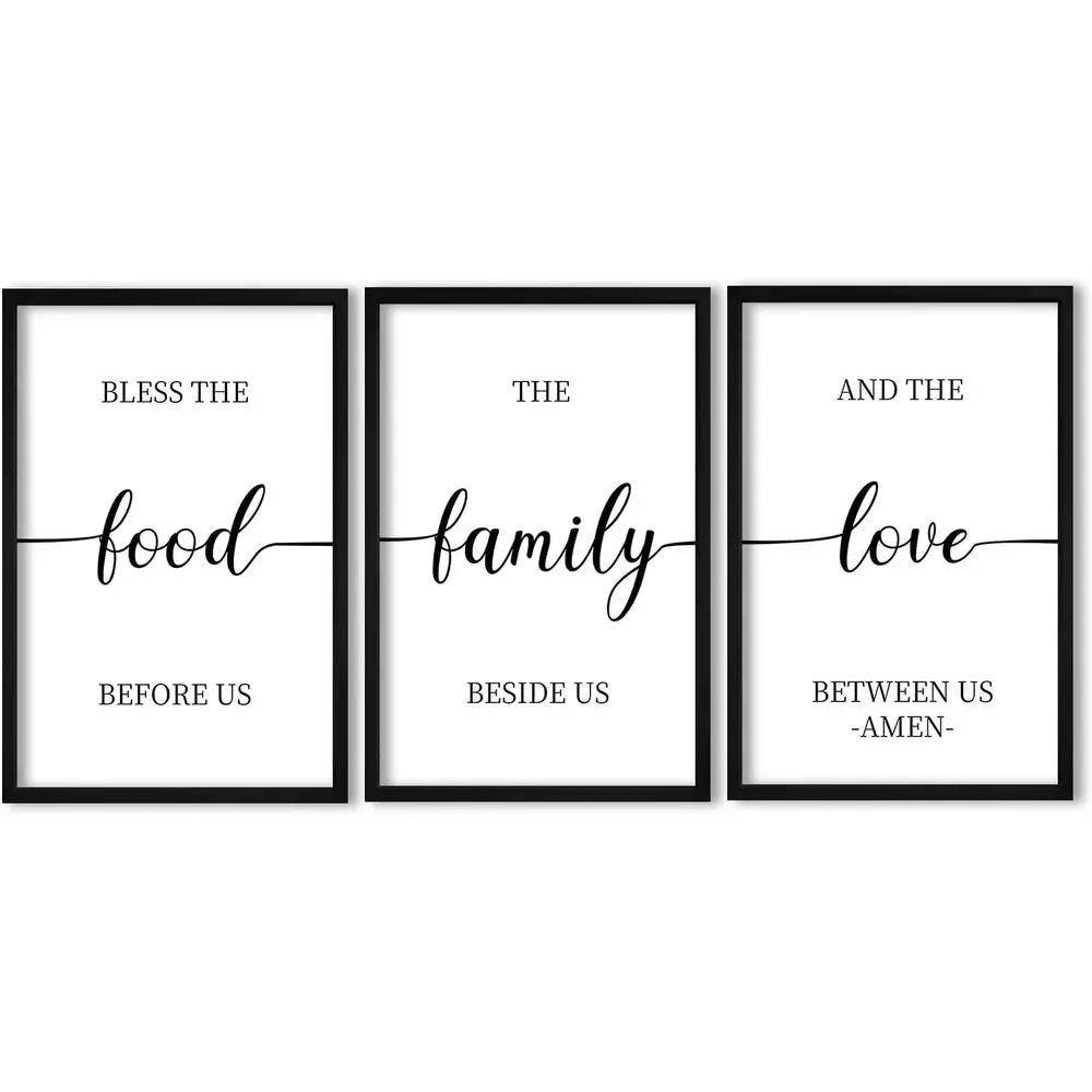 Rustic Wooden Wall Decor Set of 3, 16x11, for Dining Room and Kitchen