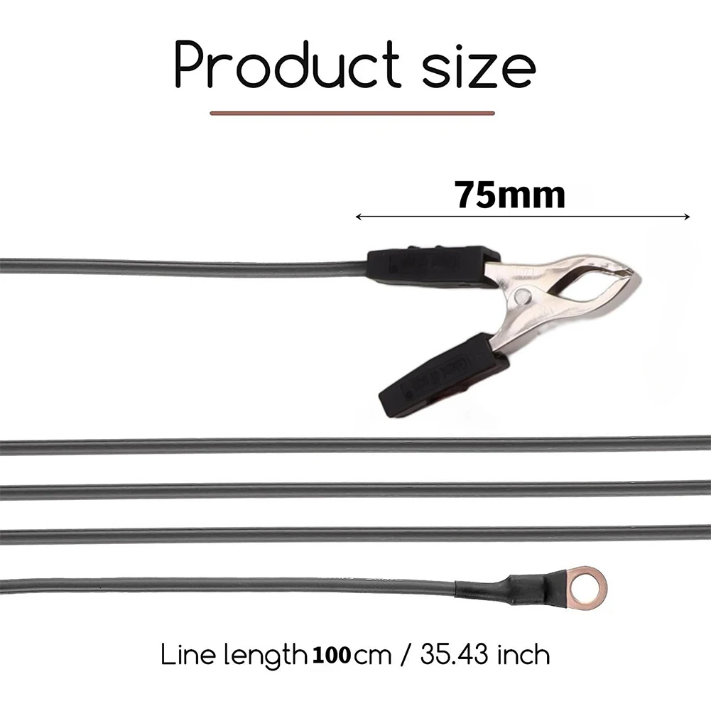 2Pcs 3ft Electric Fence Wire With For Alligator Clips For Solar For Charger For Jumper Portable Connector Farm Garden Livestock