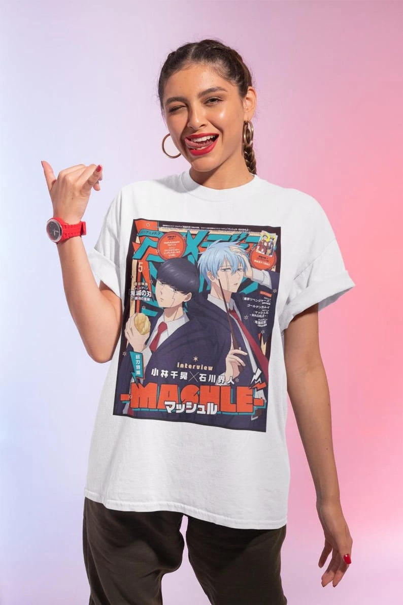 Mashle Magic and Muscles Y2K Aesthetic T shirt Trendy Oversized Unisex Vintage Loose Short Sleeves Classic Streetwear Trendy tee