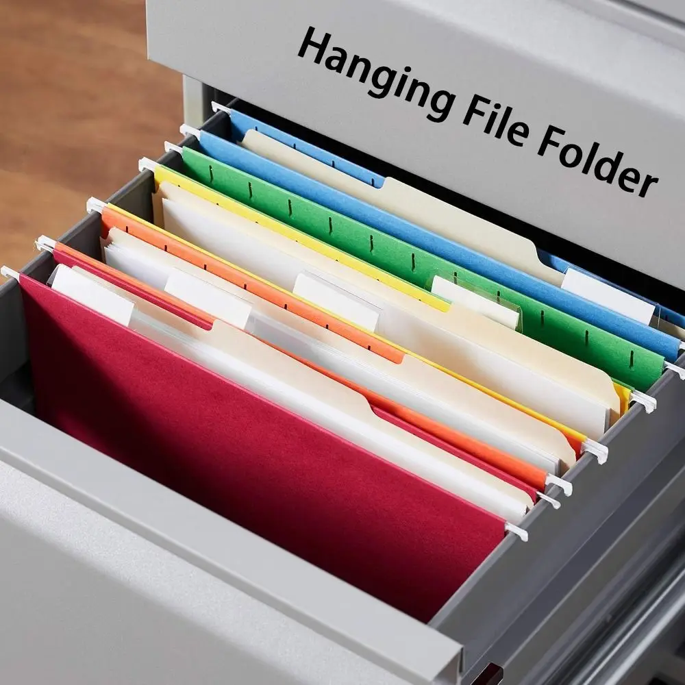 

10PCS Durable A4 Hanging File Folder Paper Portable Hanging File Organizer Letter Size Large Capacity Hanging Document Clip Home
