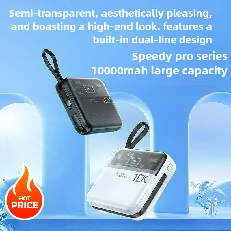 

10000mAh 20000mAh 20W 22.5W Fast Charging Power Bank with Built-in Dual Cables for Phones