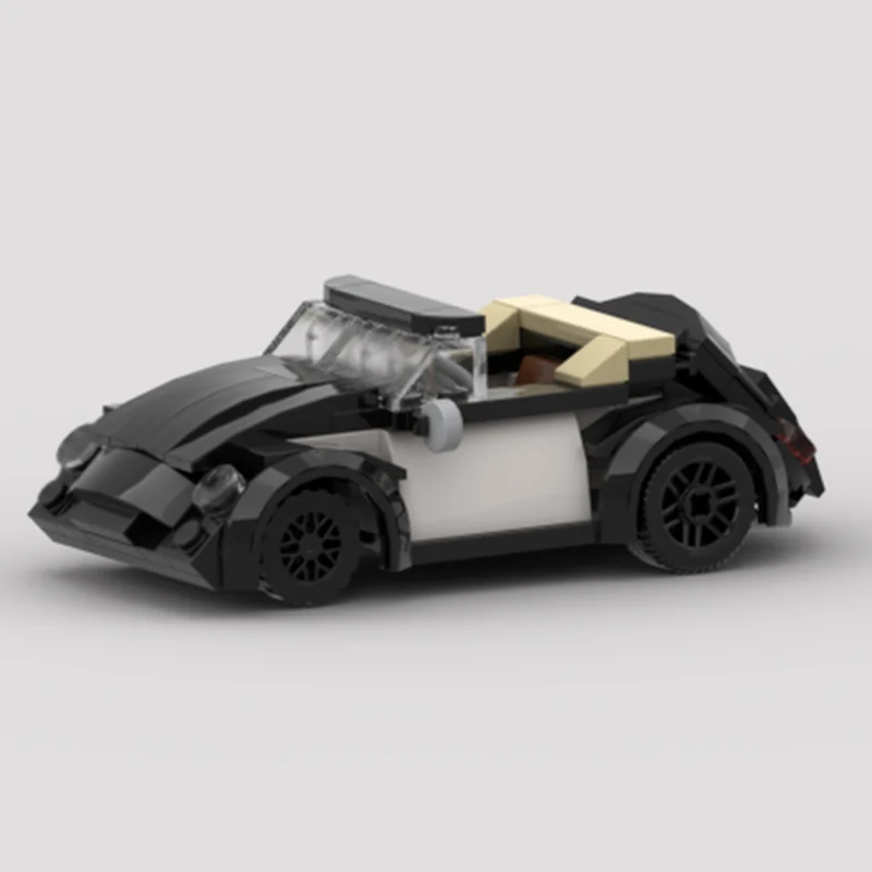 Velocità Hypercar Modello MOC Mattoni da costruzione Classico Retro Berlina Beetle Cabrio Tecnologia modulare Regali Assemblare Giocattoli per bambini Vestito