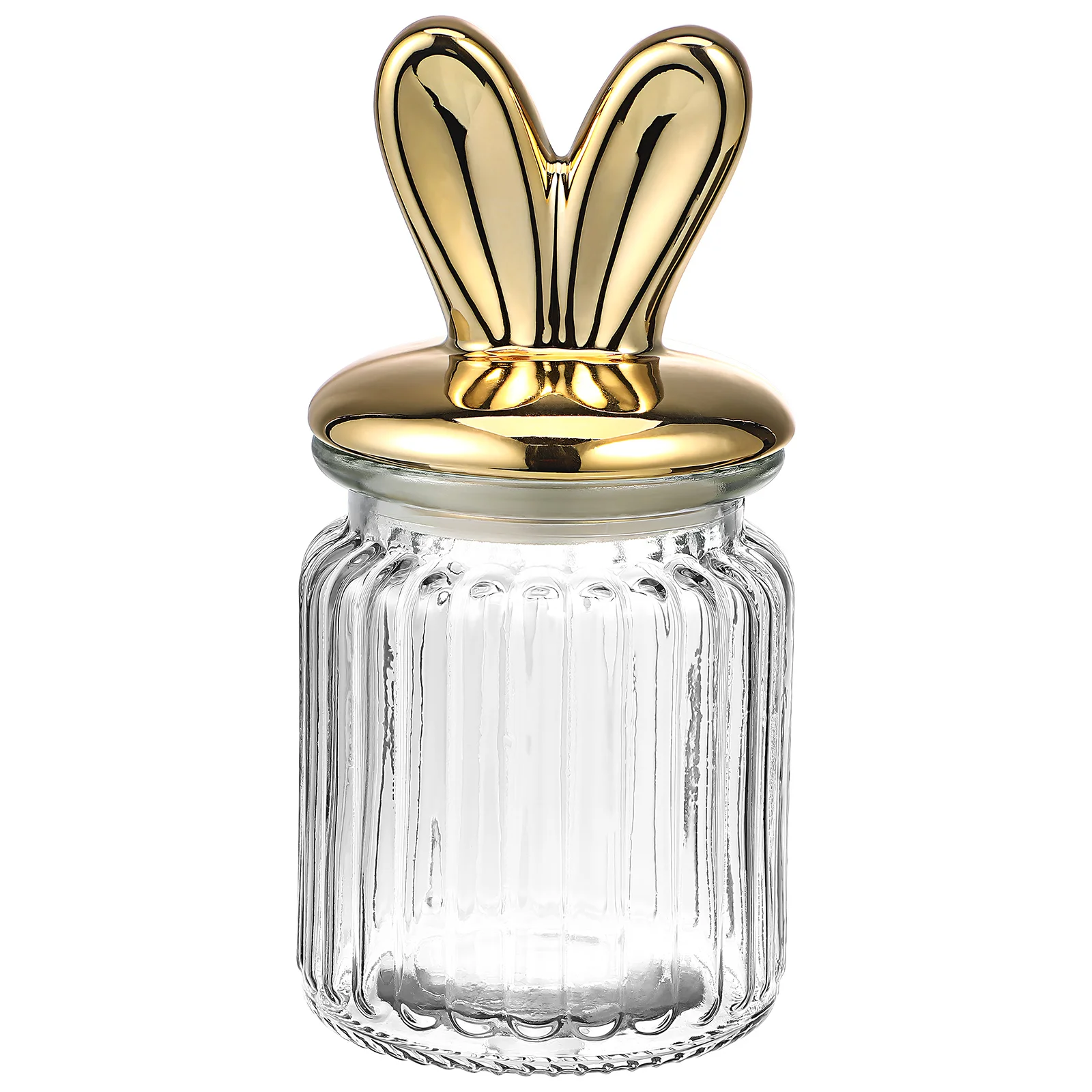 Rabbit Ear Snack Jar Glass Food Storage Container Kitchen Sealing Bottle Jars Candy Holder Storage Bottles Home ganization