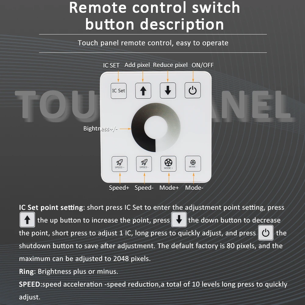 WS2811 COB Running Water LED Strip Light Horse Race Chaing Lamp DC24V Pixel LED Flexible Ribbon Wireless Touch Remote Control