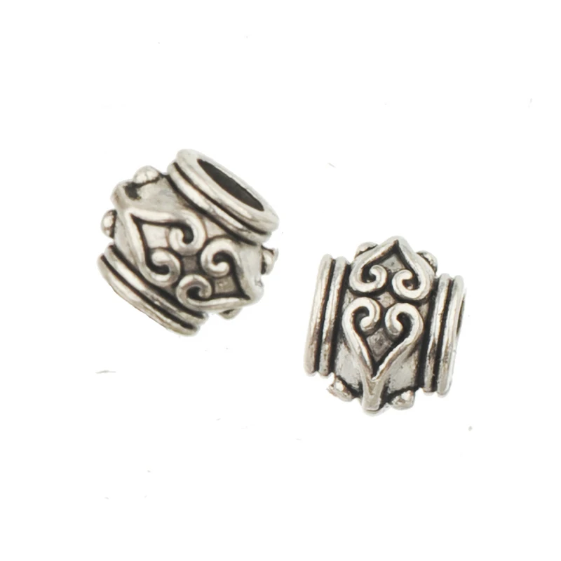 Beads Design Jewelry Hand Made Components Stuff Heart Antique Silver 60pcs Love Metal Products For Diy Bracelets Ropes Supplies