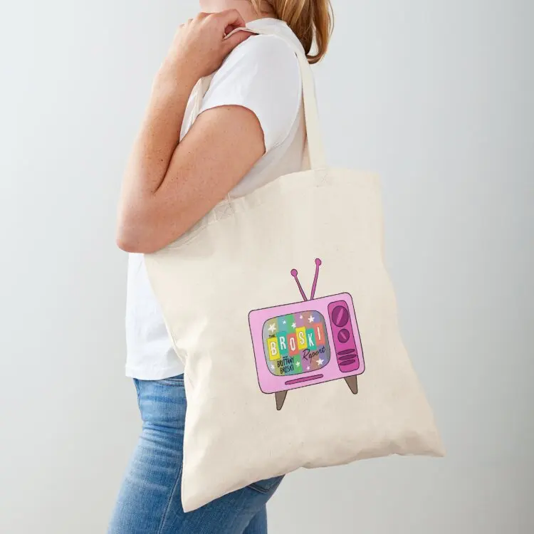 

the broski report with brittany broski Tote Bag shopping bags foldable shopping cart bags custom canvas bag tote bags cloth