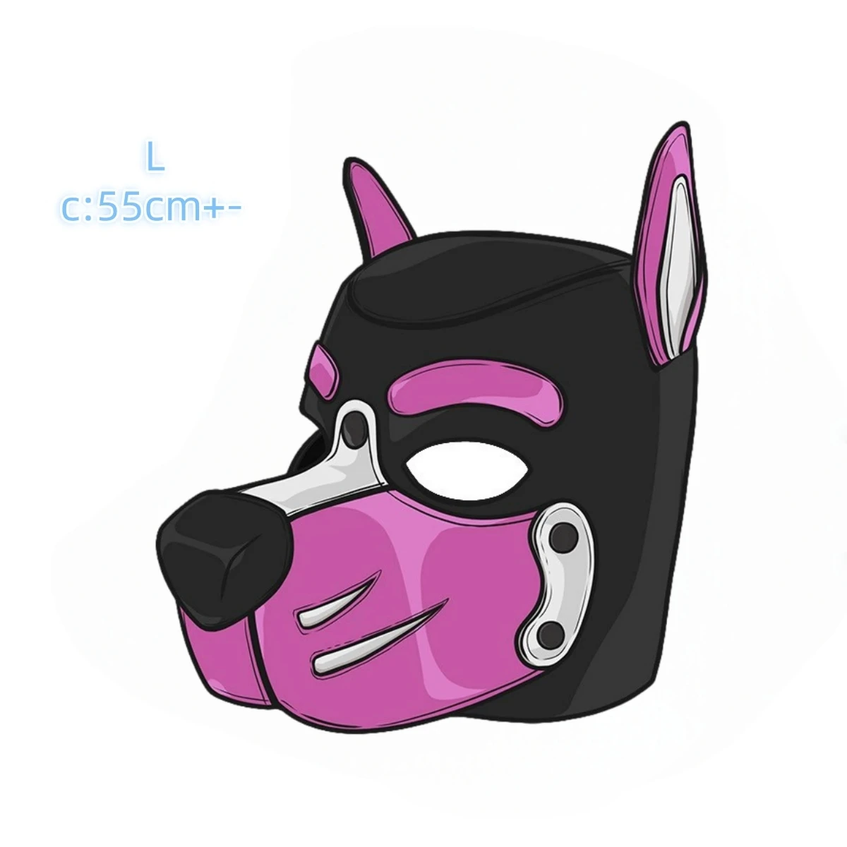 Unisex Mode Sexy Kostüme Halloween Welpen Spielen Party Paare Spiele Vollgesichts Fetisch Masken Kapuze Latex Offener Mund Hund Kopfbedeckung