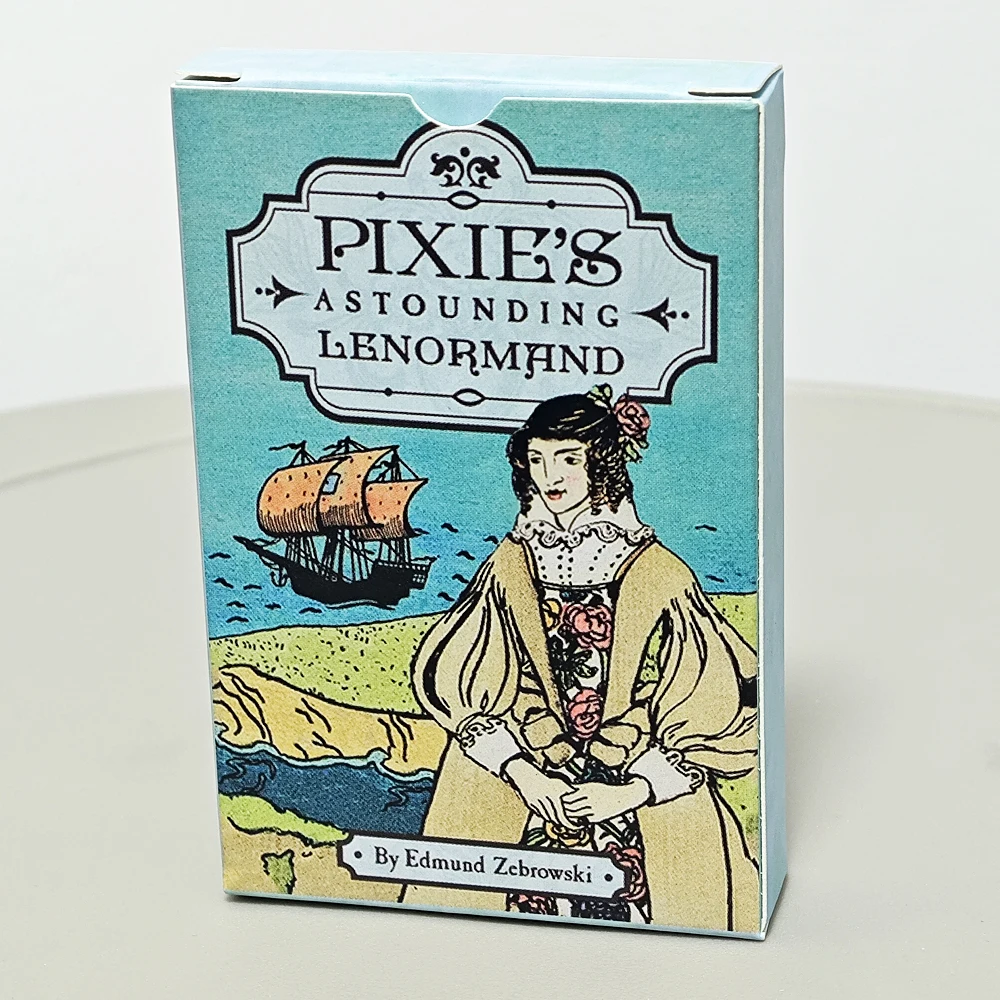بطاقات Lenormand 36 قطعة مذهلة من Pixie مقاس 9*6 سم تم إنشاؤها مع عمل فني من The Smith-Waite Tarot Deck وThe Golden Vanity #3