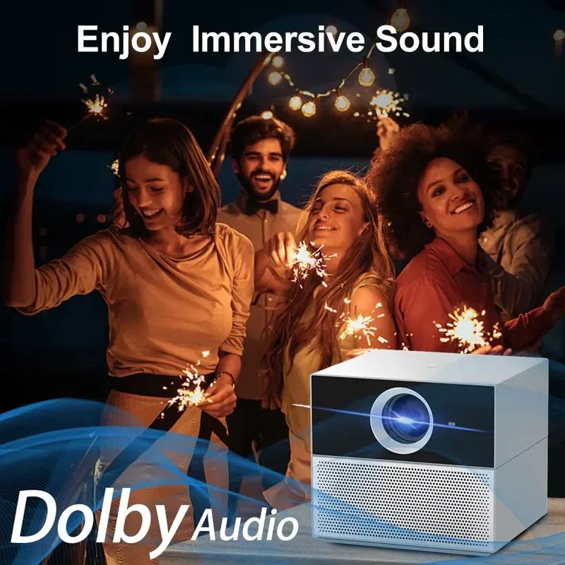 Dust-Proof Netflix Certified 4K 1080P Smart Android 9 Linux LED Home Projector Auto Focus Keystone Portable HIFI Stereo