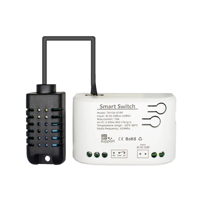 Wifi inteligente interruptor de umidade temperatura passivo contato seco relé termostato monitor sensor temperatura b