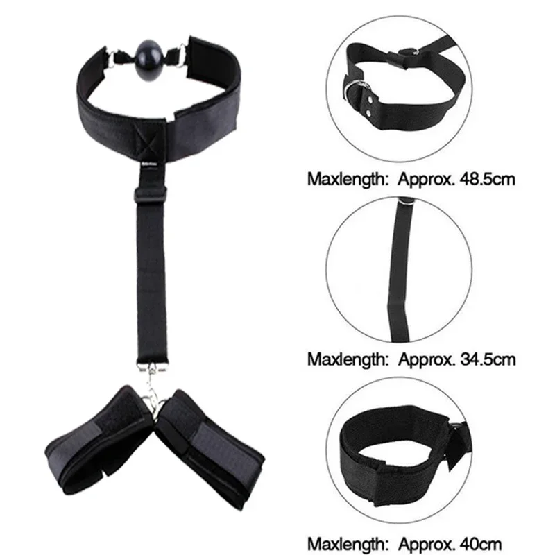 SM adult erotic products back handcuffs gag neck cuffs upper body bondage straps sex couples alternative flirting auxiliary toys