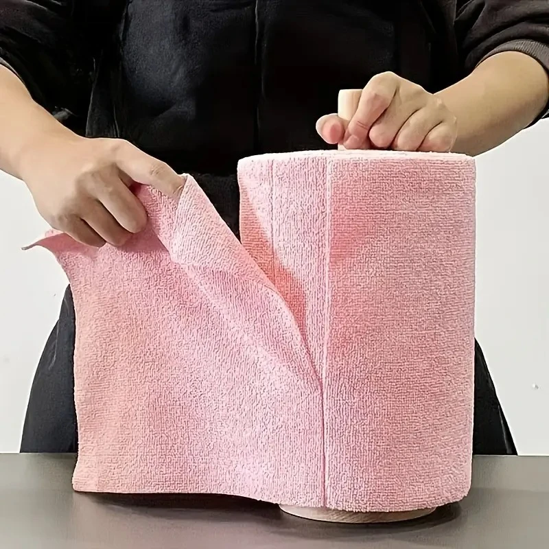 

1Roll/ Including 50PCS Rags Household Thickened Extraction Rags Water-absorbing Dry Wet Dual-purpose Microfiber Dishwashing Rags