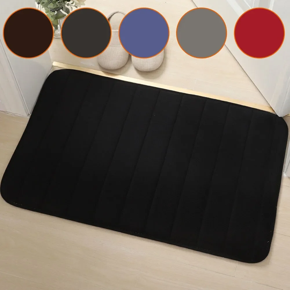 Memory Foam Bath Mat Set With Non Slip Backing Providing Soft Absorbent Washable And Suitable For Bathroom And Shower