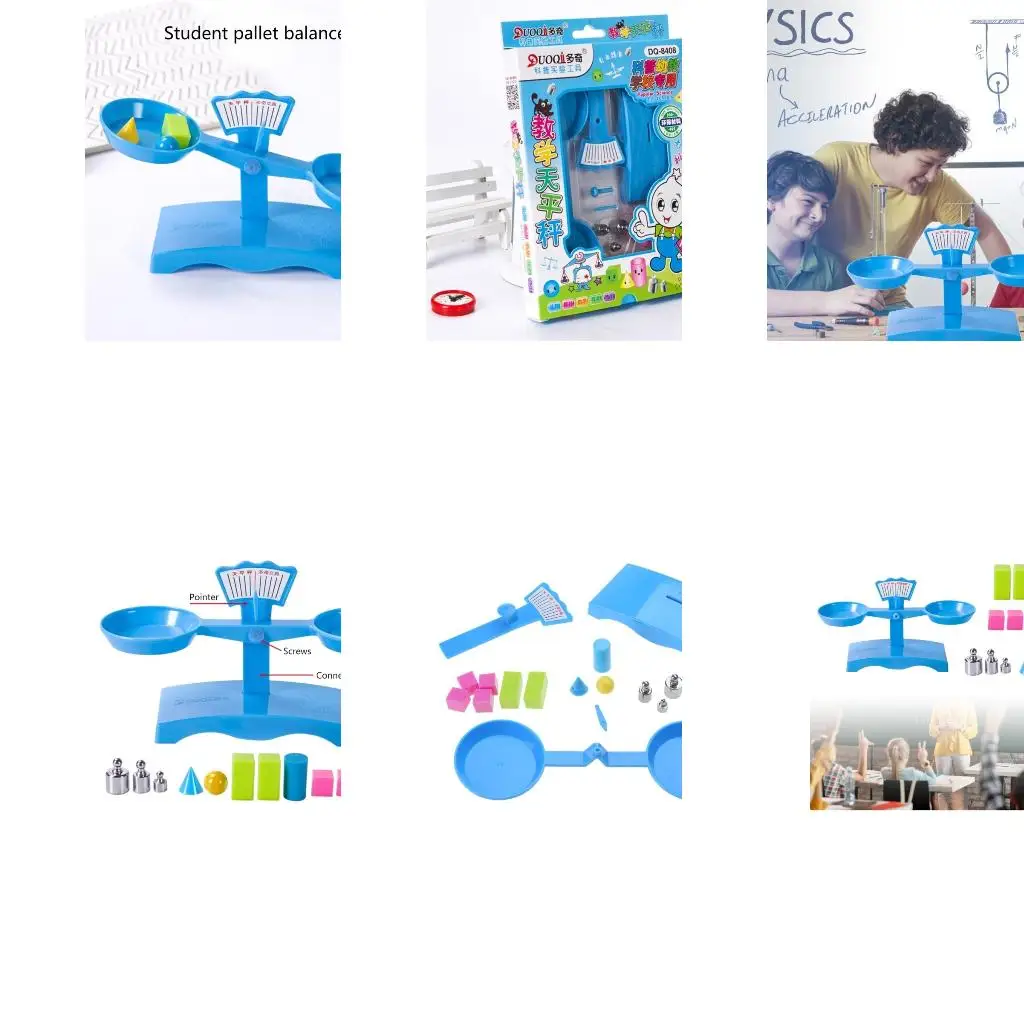 Plastic Balance Scale Pan Scale Toy Teaching Balance Scale Educational Toy for Kids Mechanic Educational Scale Toy
