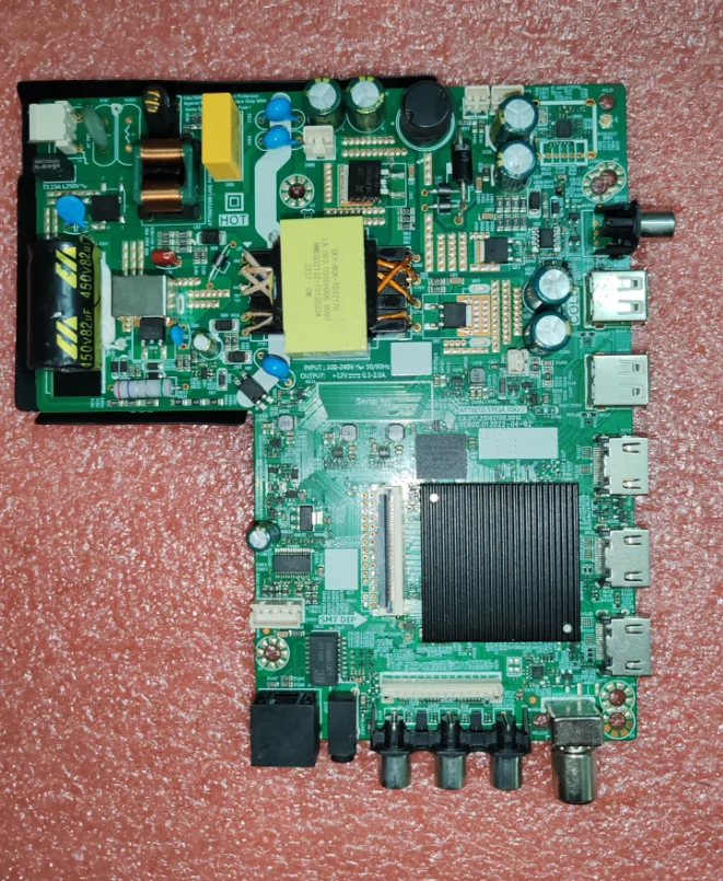 NTT921D.3TX2A.00XXX    NTT921D.3TX2A  Three in one TV motherboard, tested, physical photo, for  56--8136V  550ma  hv430fb-f90