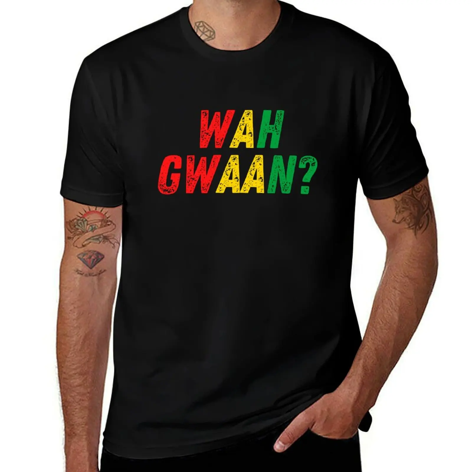 

Patois up man for Gwaan shirts funny T-Shirt What's Colors Reggae Rasta Slang Jamaican Wah T-Shirt t