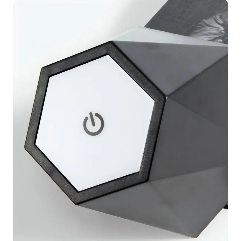 Lampada da tavolo a tre colori con ricarica touch a LED, luce notturna da tavolo con regolazione continua, lampada decorativa creativa per bar ristorante da comodino