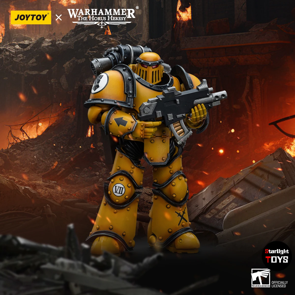 

JOYTOY Warhammer 40K 1/18 Animation Figure Imperial Fists Legion Mkill Tactical Squad Legionary with Bolter