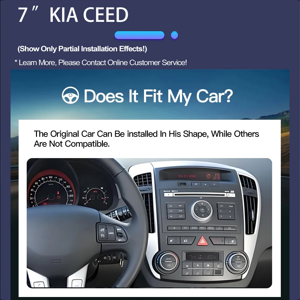 Android 13.0 Car Radio for Kia Ceed Venga 2007-2016 with GPS Navigation WiFi Multimedia Player Wireless Carplay Head Unit Stereo