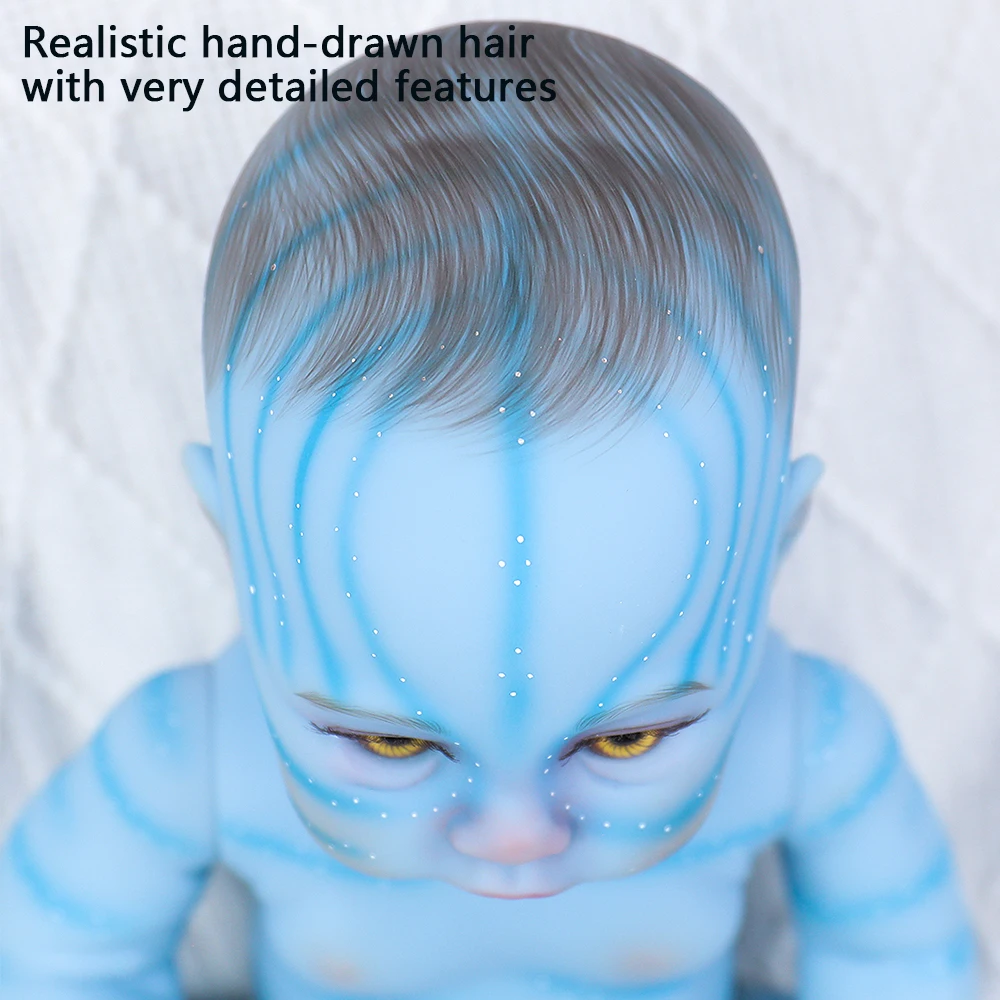 18 Zoll Silikon Baby Reborn Vollvinylkörper Avatar Meadow Lebensechte Soft Touch Handgemachte hochwertige Puppe für Mädchen Kinder Spielzeug Geschenk