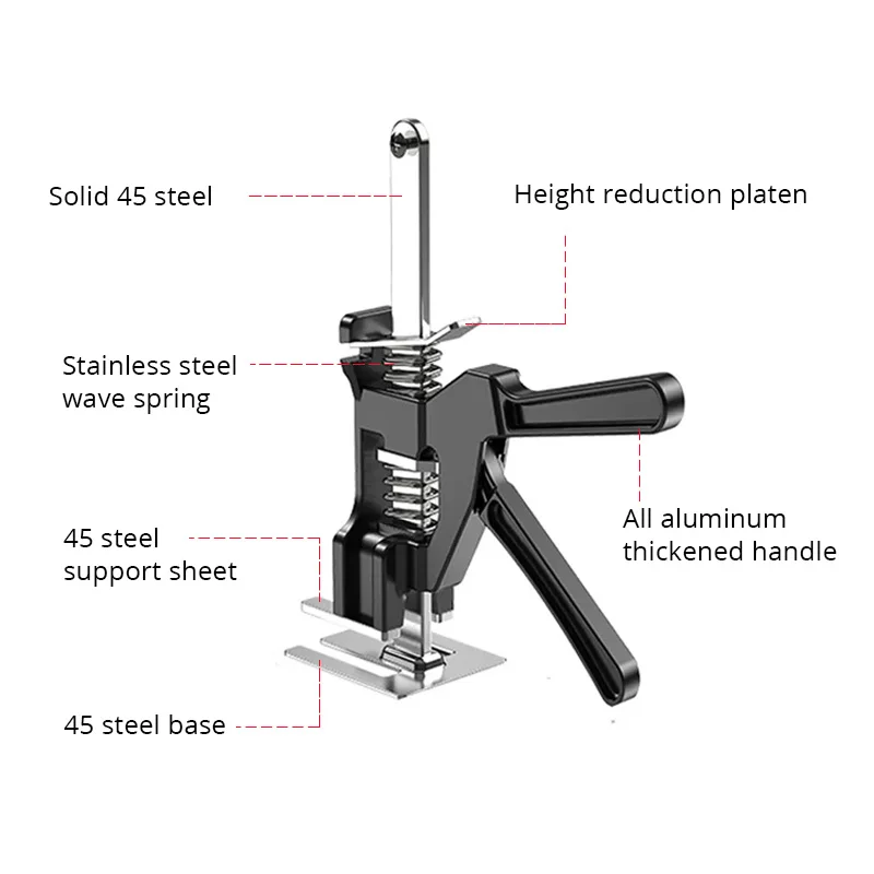 2 pcs Hand Lifting Tool Jack,Door Panel Board Wall Tile Lifter Adjuster， Labor-saving Arm Jack, Tile Cupboard Height Regulator