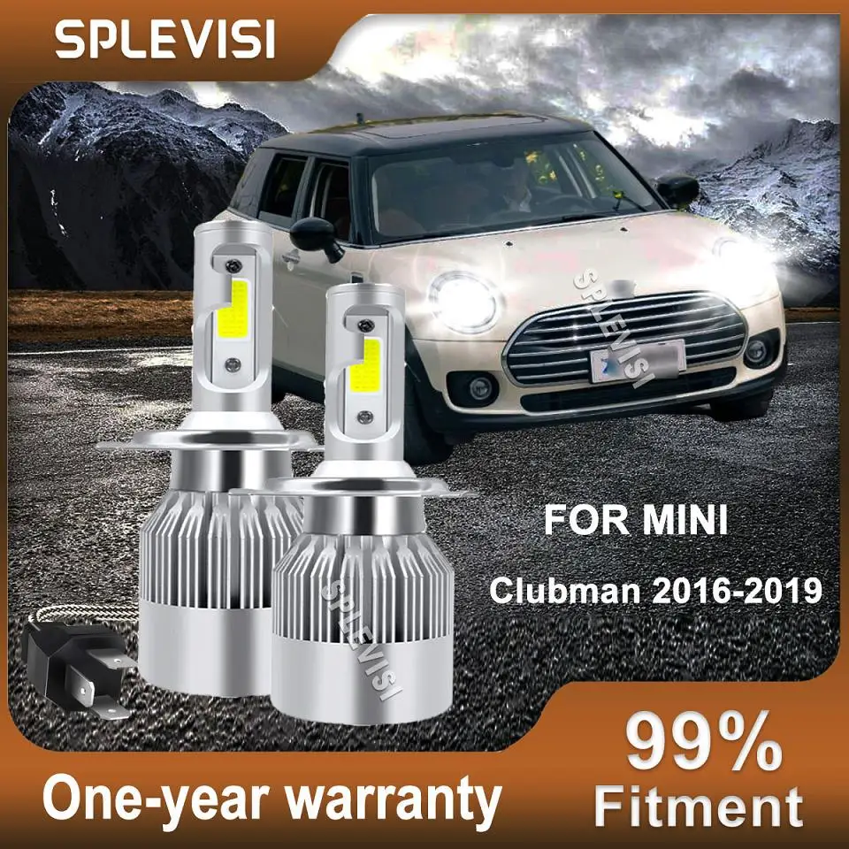 

2Pcs 9003/H4 Led Headlight Bulbs High/Low Beam 6000K Plug&Play For Mini Cooper Clubman 2016-2019 Smart Fortwo 2016-2018